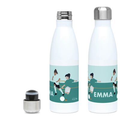 Football sports insulated bottle "Football Girl" - Customizable