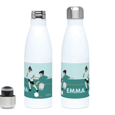 Botella térmica deportiva de fútbol "Football Girl" - Personalizable