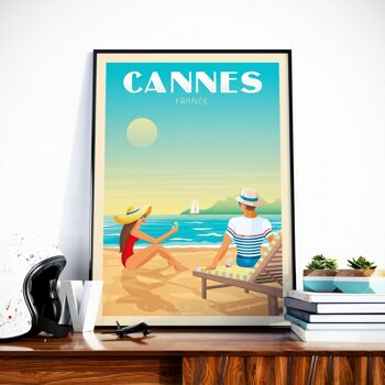 Affiche Voyage Cannes France - La Croisette 30x40 cm 1
