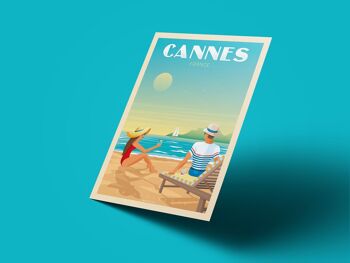 Affiche Voyage Cannes France - La Croisette 30x40 cm 4