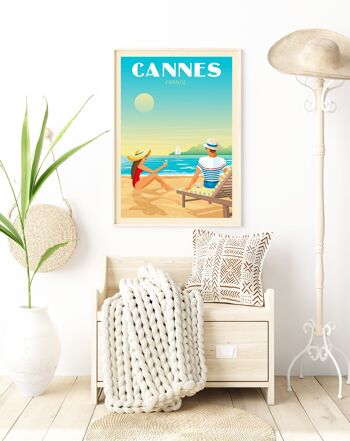 Affiche Voyage Cannes France - La Croisette 30x40 cm 6