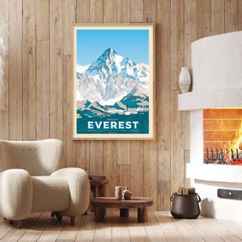 Affiche Voyage Mont Everest Asie - Himalaya 21x29.7 cm [A4] 2