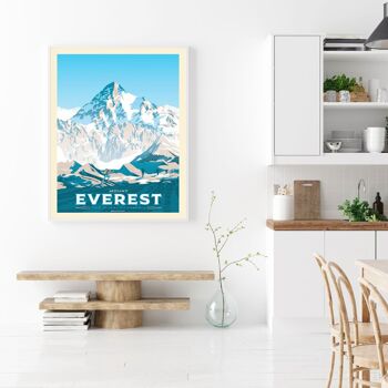 Affiche Voyage Mont Everest Asie - Himalaya 21x29.7 cm [A4] 3