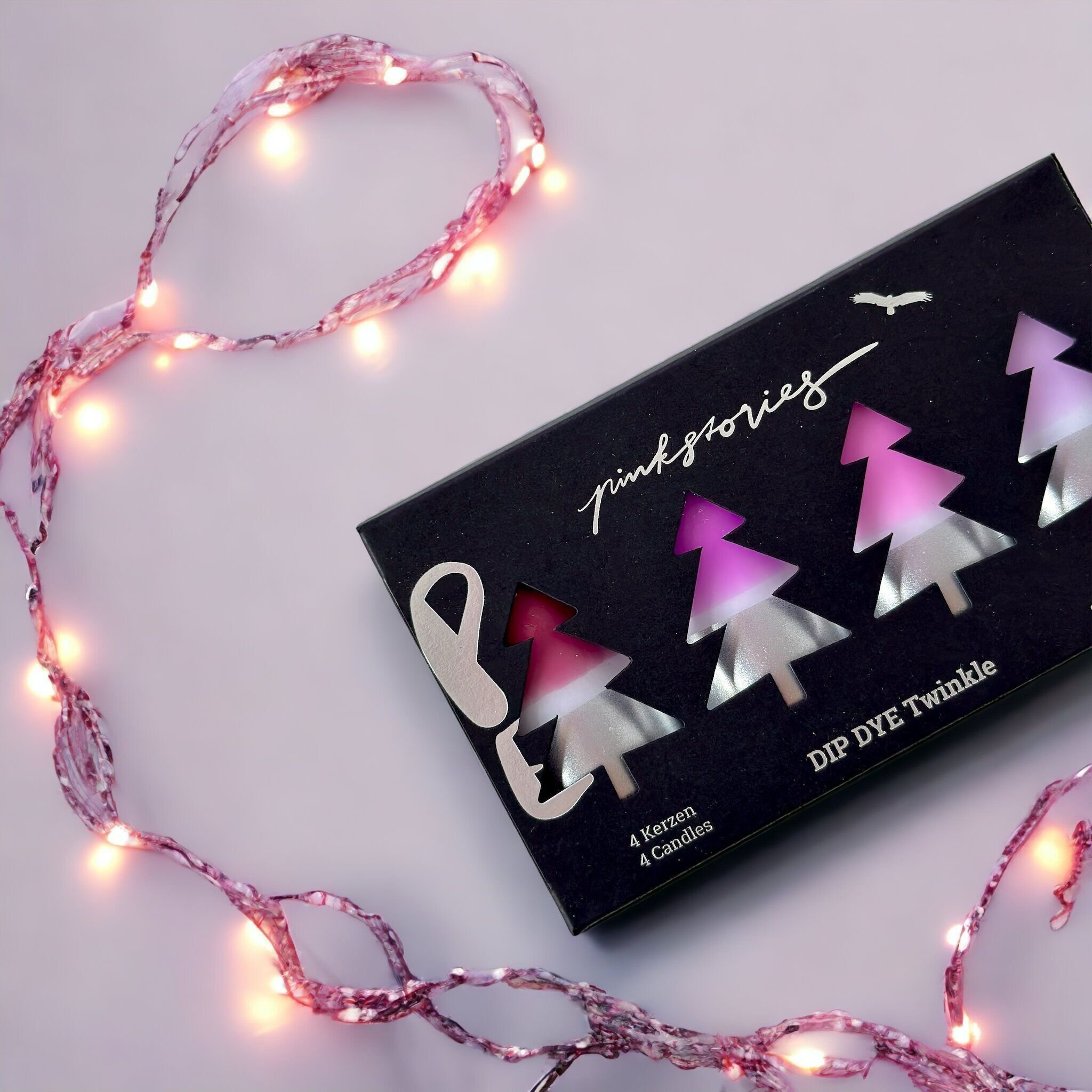 Dip Dye Twinkle * Purple Diamonds (bougies de Noël)