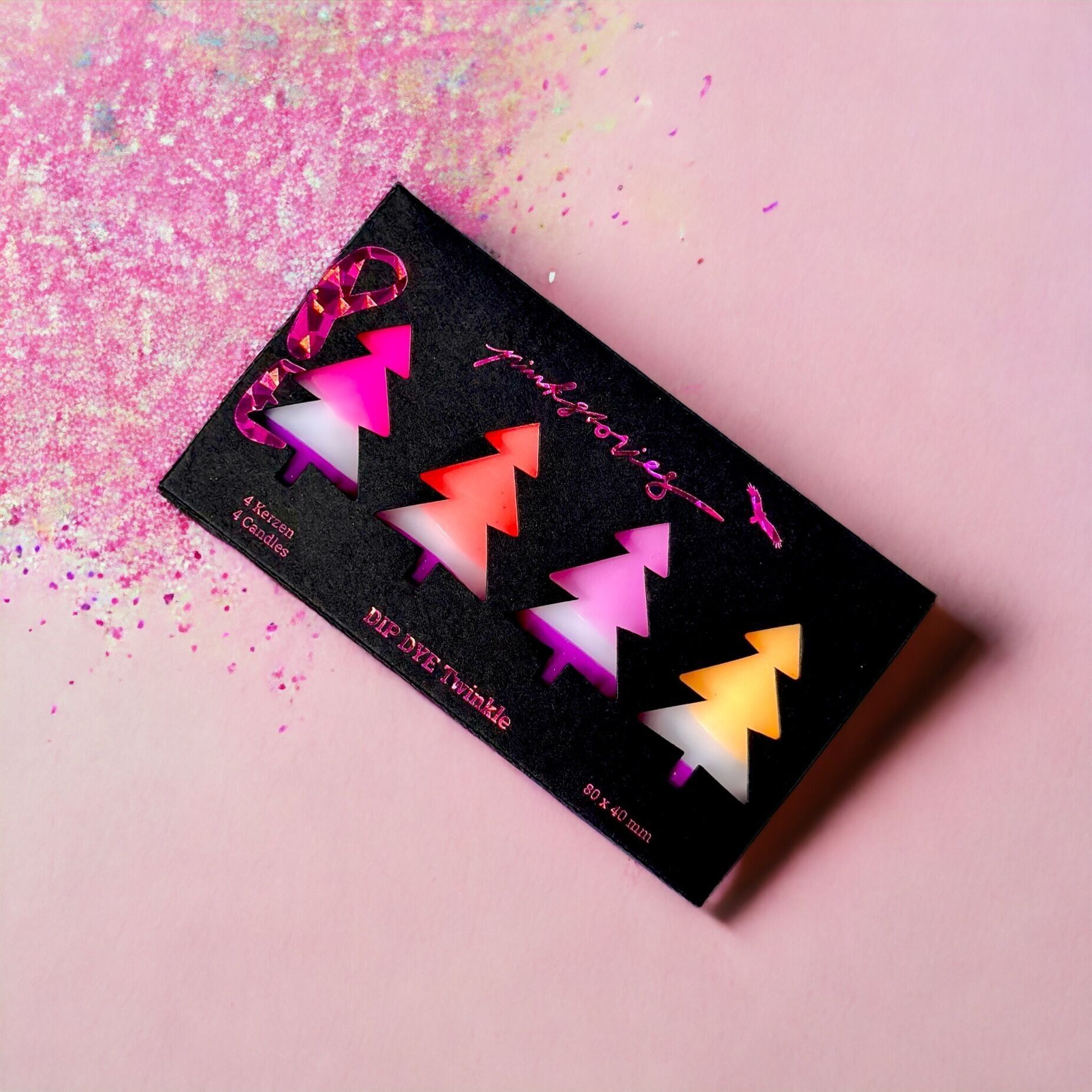 Dip Dye Twinkle * Velvet Diamonds (bougies de Noël)