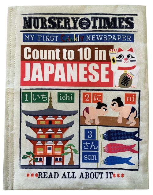Nursery Times Crinkly Newspaper-Count to 10 in Japanese *NEW*