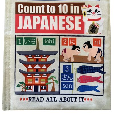Journal Crinkly Nursery Times - Comptez jusqu'à 10 en japonais *NOUVEAU*
