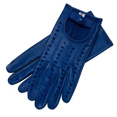 Rimini Royal Blue Leather Driving Gloves