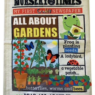 Periódico arrugado Nursery Times - Todo sobre los jardines *NUEVO*
