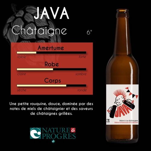 Bière à la châtaigne sous mention Nature&Progrès // 50cl // 6%