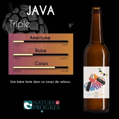 Cerveza triple bajo el sello Nature&Progrès // 50cl // 8%
