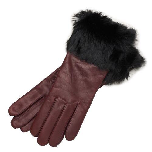 Venezia Aubergine Leather Gloves