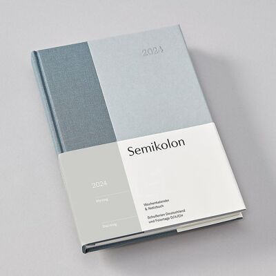 Wochenkalender & Notizbuch 2024 (A5), Sea Salt, 13 Monate