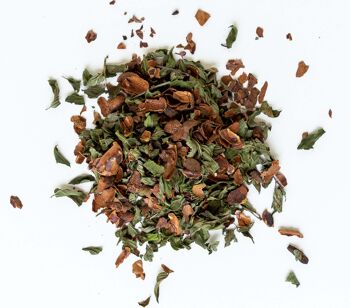 Thé aux coques de cacao - Menthe - Sachets de thé pyramidaux compostables 4