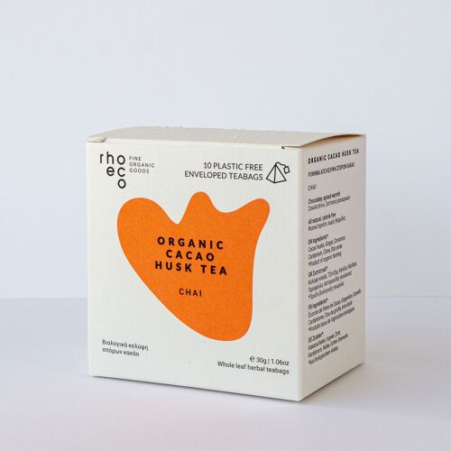 Cacao Husk Tea - Chai - Compostable Pyramid Teabags