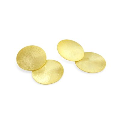Gold-plated silver Luna earrings