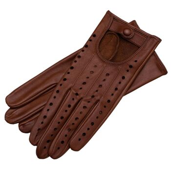 Gants en cuir marron Saddle Rimini 1