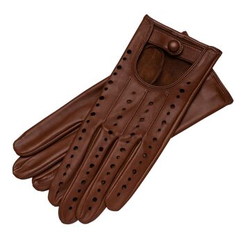 Gants en cuir marron Saddle Rimini 4