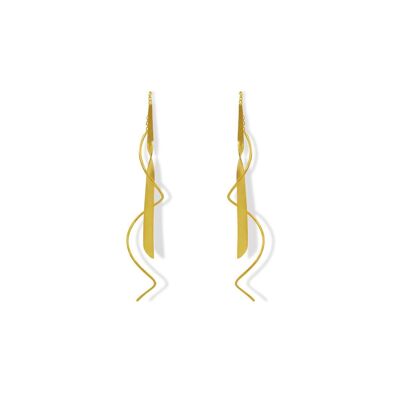 Vergoldete Liana-Ohrringe aus Silber