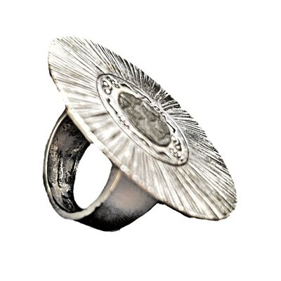 Disc ring with black leather