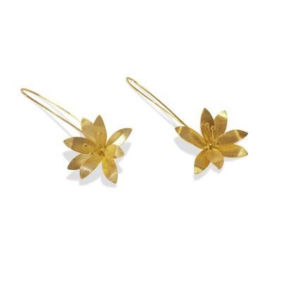 Amada earrings Gold-plated silver