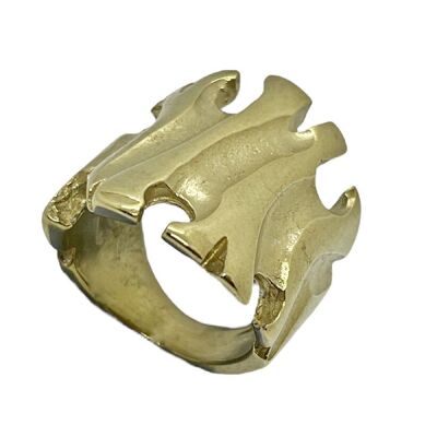 Anillo Root dorado chapado