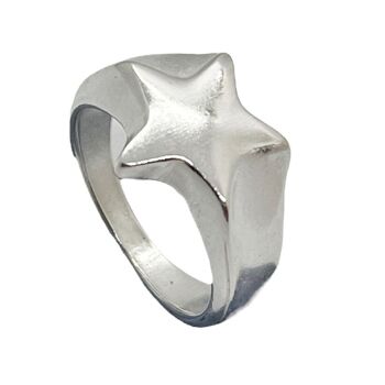 Bague étoile filante en argent 1