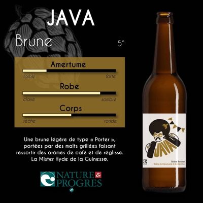 Cerveza Negra con etiqueta Nature&Progrès // 50cl // 5%