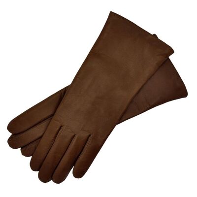 Marsala Chocolate Brown Leather Gloves