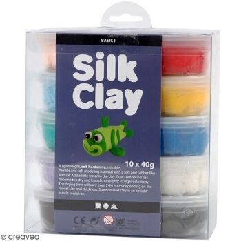 Pâtes à modeler autodurcissante Silk Clay - Multicolore - 10 x 40 g 2