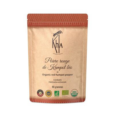 Peperone rosso Kampot ECO IGP - Premium - in grani - busta da 80g