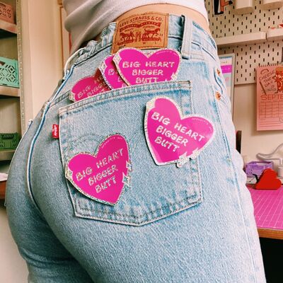“Big Heart Bigger Butt” diecut sticker