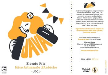Bière blonde Pils sous mention Nature&Progrès // 50cl // 5,5% 2