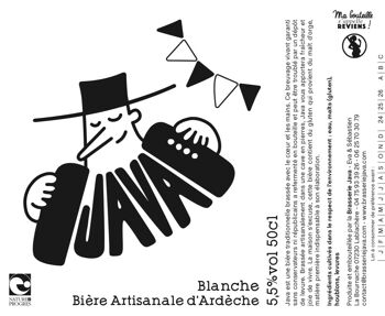 Bière Blanche sous mention Nature&Progrès // 50cl // 5,5% 2