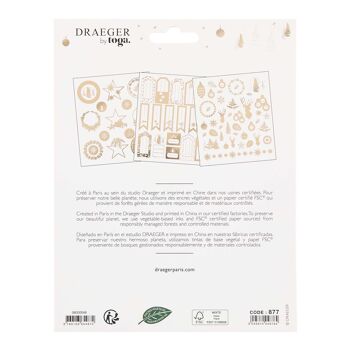 Carnet de stickers en papier - Blanc et or - Noel 3