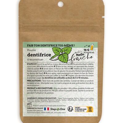 Dosis 16 g de Pasta de Dientes de Menta Fresca para reconstituir