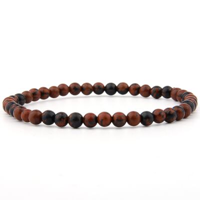 Pulsera Obsidiana Caoba 4 mm