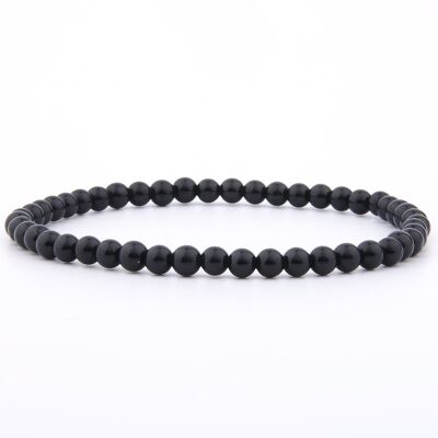 Bracelet onyx noir 4 mm