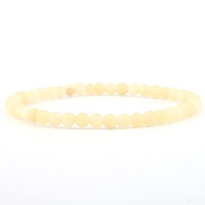 Yellow jade bracelet 4 mm