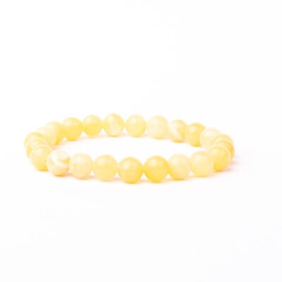 Pulsera de piedras preciosas de jade amarillo