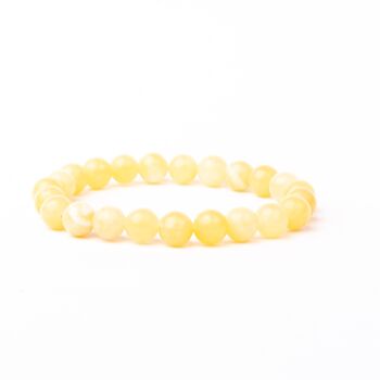 Bracelet de pierres précieuses jaunes de jade 1