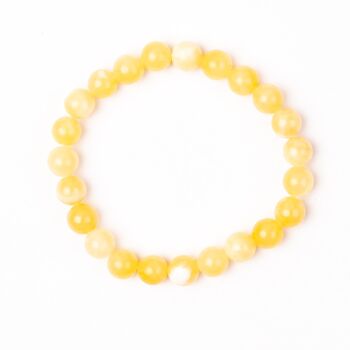 Bracelet de pierres précieuses jaunes de jade 3