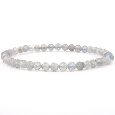 Bracelet labradorite facetté 4 mm