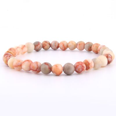 Red Picasso Jasper bracelet 4 mm