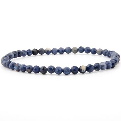 Sapphire bracelet faceted 4 mm