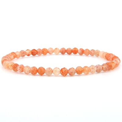 Sunstone bracelet faceted 4 mm