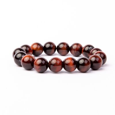 Pulsera de piedras preciosas rojas de ojo de tigre