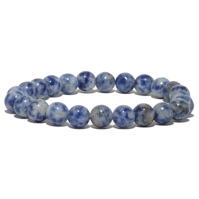 Bracelet de pierres précieuses en jaspe bleu