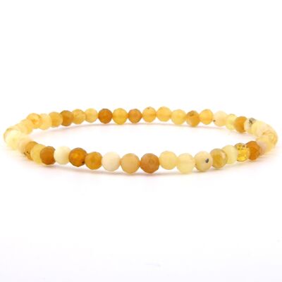 Yellow opal bracelet faceted 4 mm
