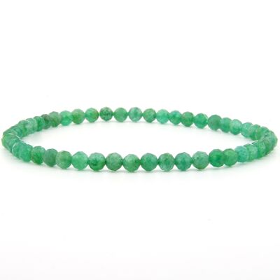 Green aventurine bracelet faceted 4 mm